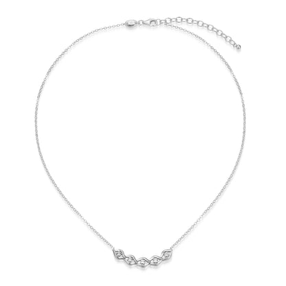 CN0189 - Intertwined Created White Sapphire Necklace | charles garnier