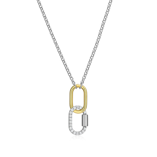 CN0228 - Promise Interlocking Link Drop Necklace | Paris 1901