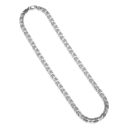 Italian Chain Rhodium Plated Marine Necklace - 22" - UN38 | ethos