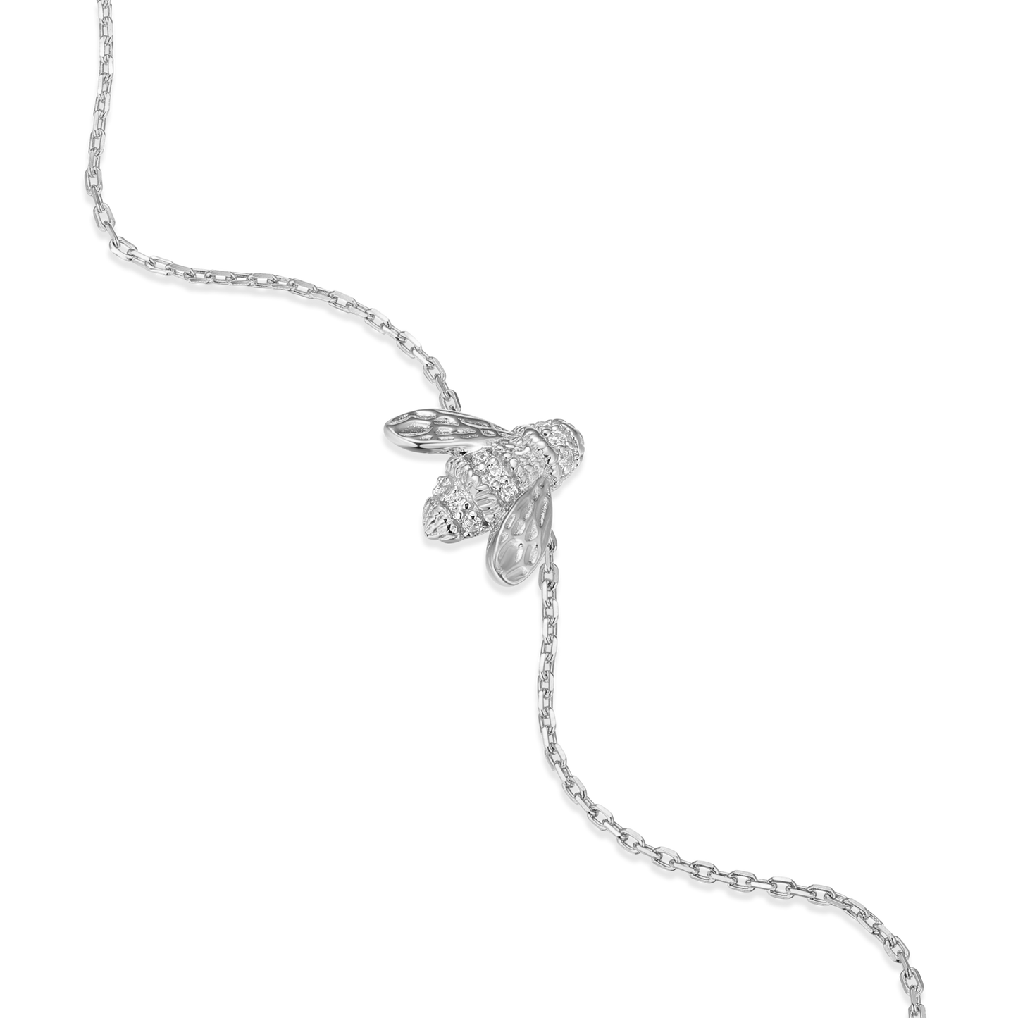 Honey Bee Bolo Bracelet in Rhodium-Plated Sterling Silver | M by Monte Luna