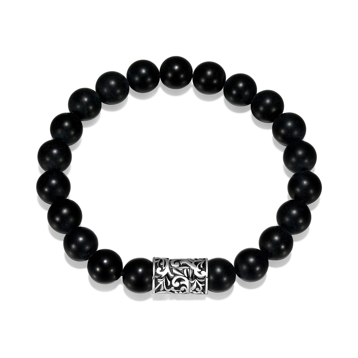 Black Chisel Sterling Silver Bracelet - UB0010 | ethos