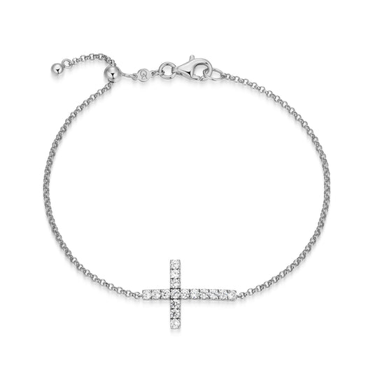 MB0150W - Faith Cross Bolo Bracelet | Monte Luna