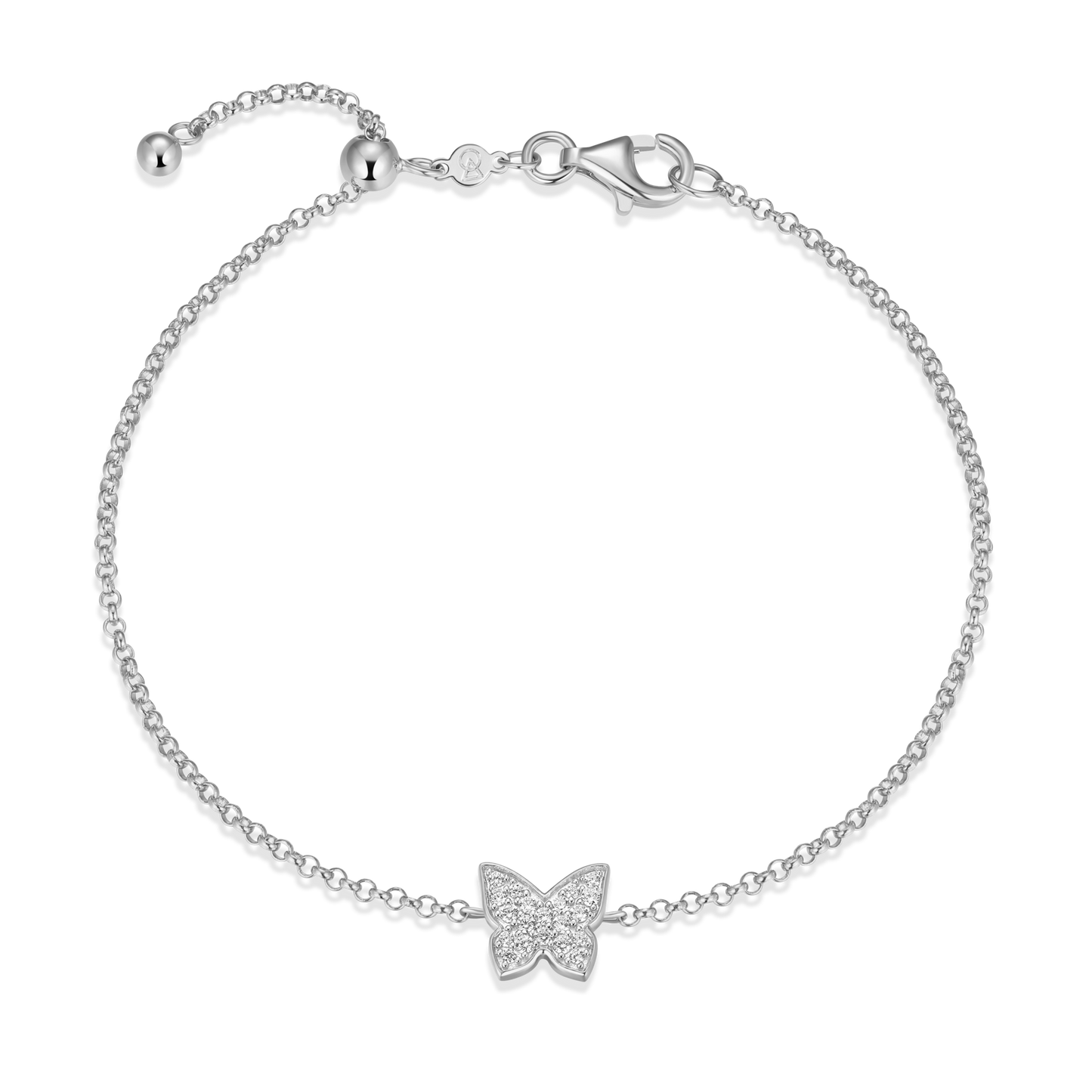 Butterfly Bolo Bracelet in Rhodium-Plated Sterling Silver | M by Monte Luna