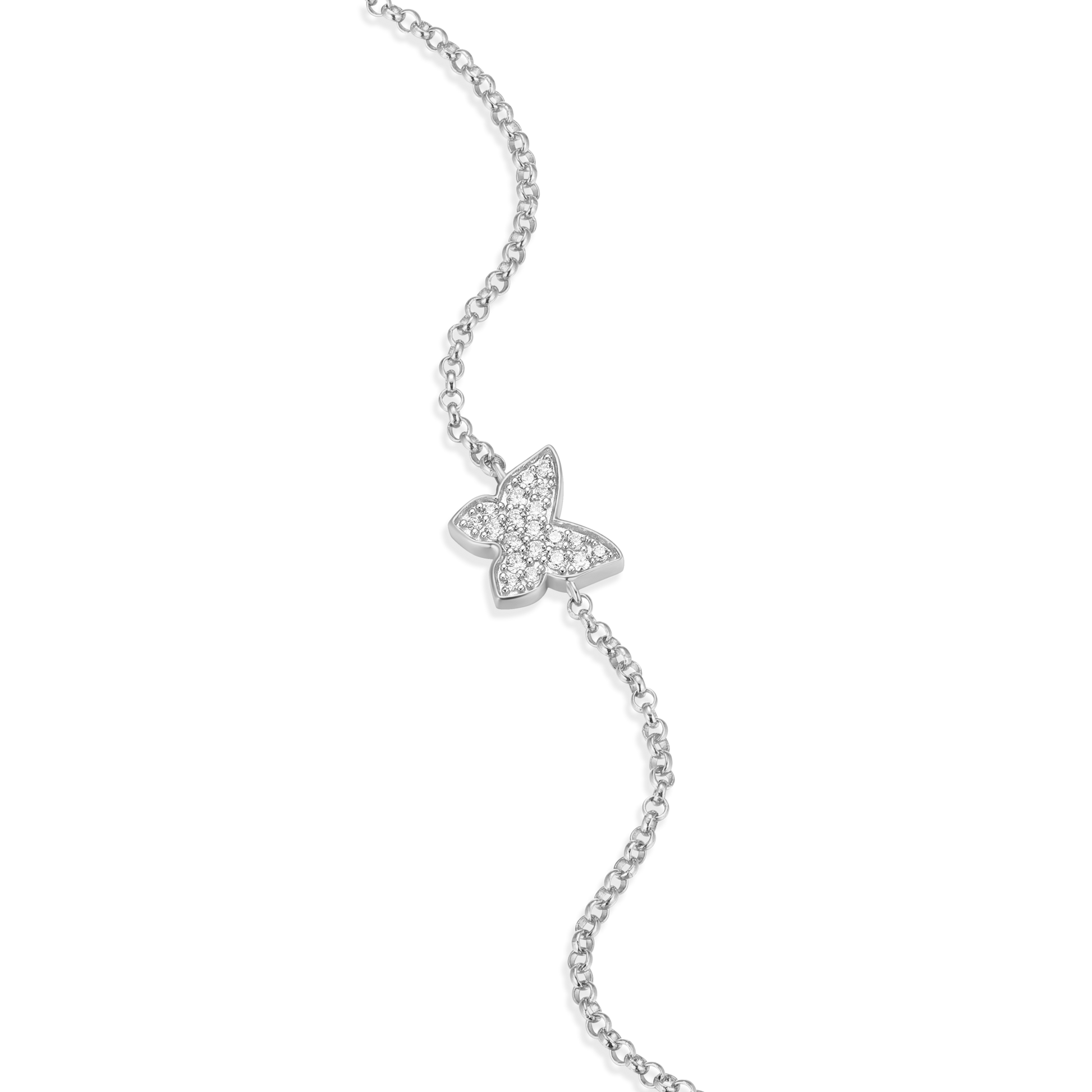 Butterfly Bolo Bracelet in Rhodium-Plated Sterling Silver | M by Monte Luna