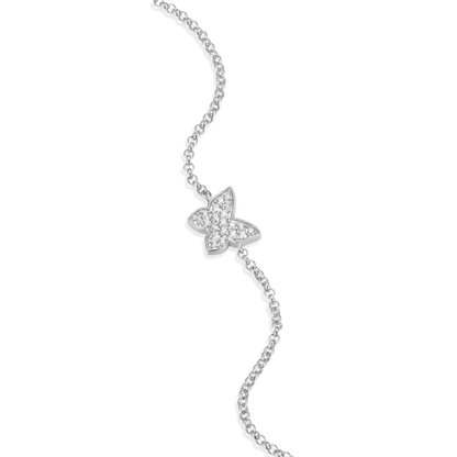 Butterfly Bolo Bracelet in Rhodium-Plated Sterling Silver | M by Monte Luna