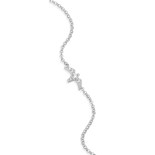 Bird Bolo Bracelet in Rhodium-Plated Sterling Silver | M by Monte Luna