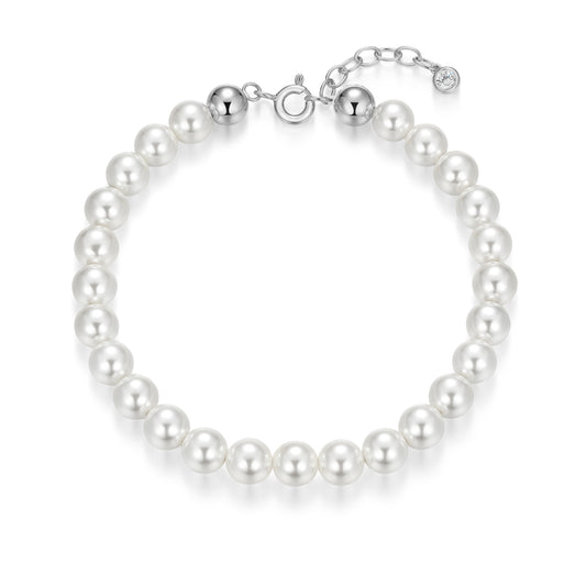 RB0208W - Shell Pearl Beaded Bracelet | reign