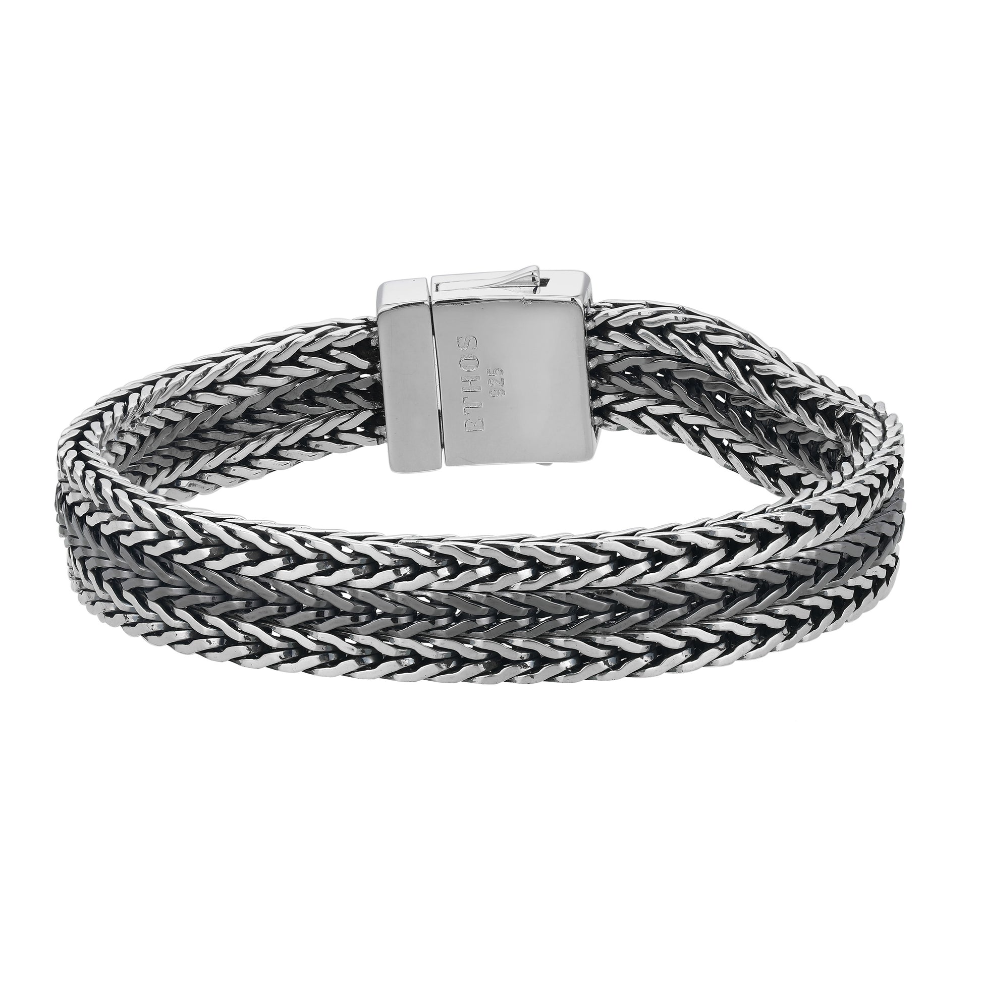 UB0118 - Two-Tone Tri-Foxtail Chain Bracelet | ethos