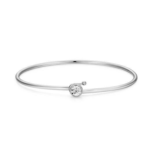 BB0258W - Bezel-Set Lab-Created Diamond Flex Bangle | m by monte luna