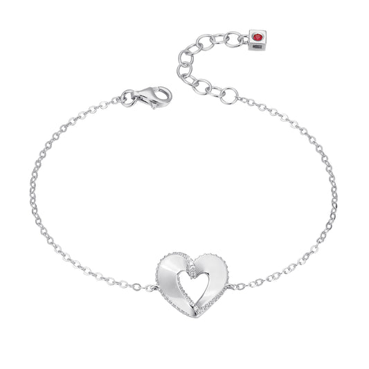 LB0249 - Heart Ribbon Bracelet | elle