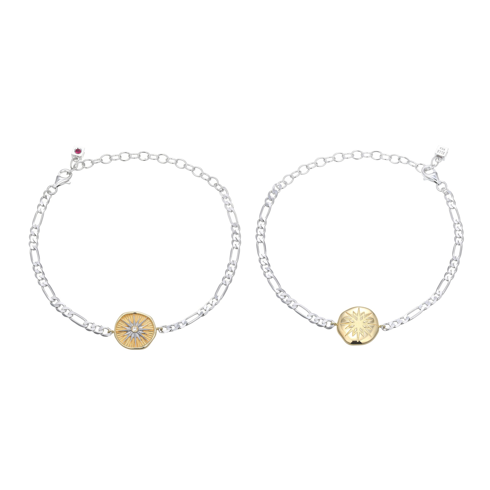 LB0262 - Bohemian Star Lab-Created White Sapphire Reversible Bracelet | elle