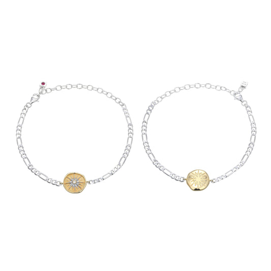 LB0262 - Bohemian Star Lab-Created White Sapphire Reversible Bracelet | elle