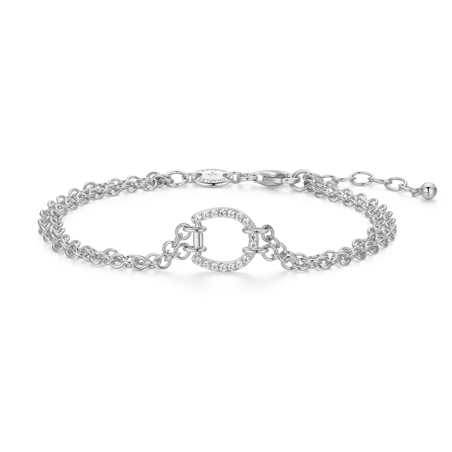 CB0213 - Bold Equestra Double-Chain Bracelet | charles garnier
