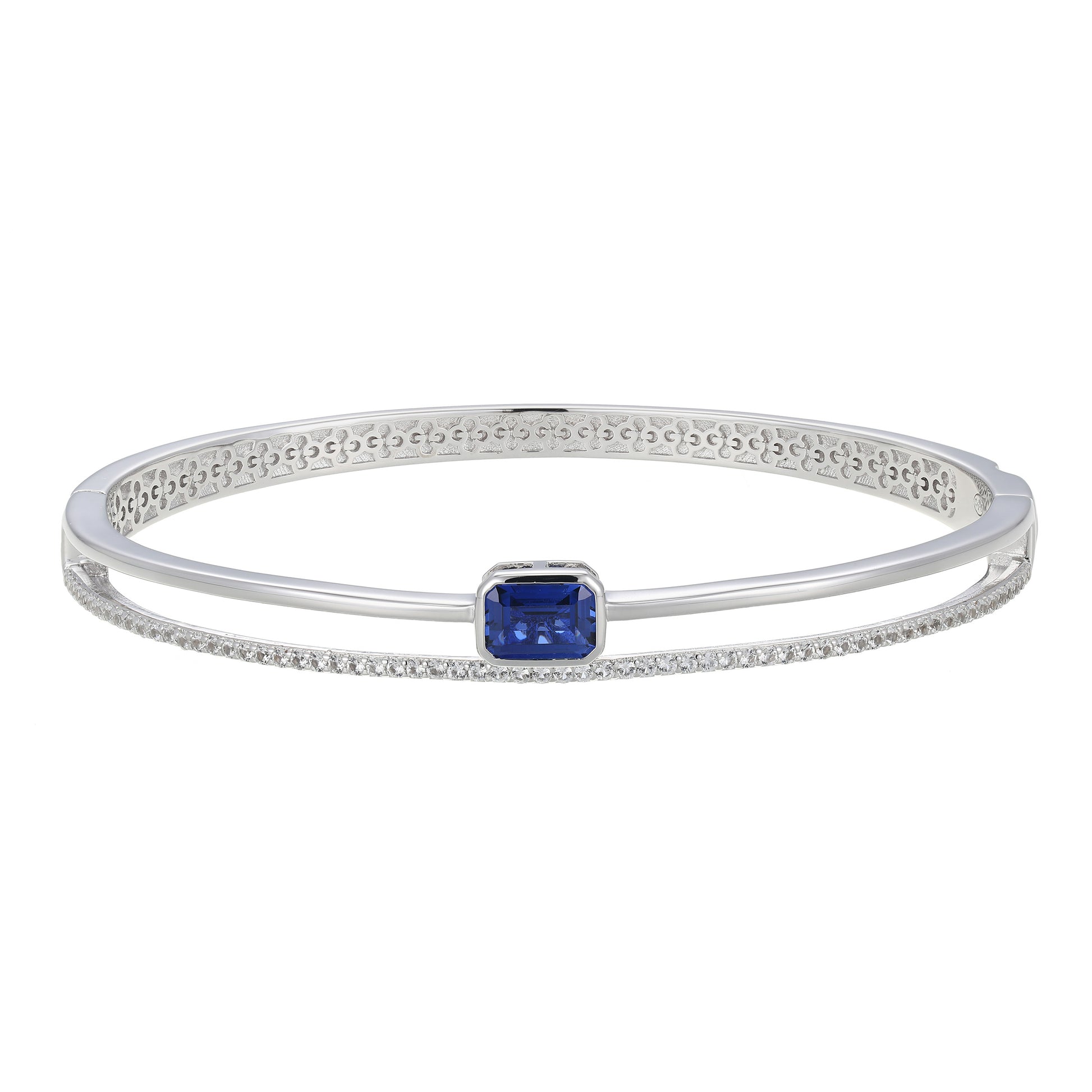 CB0208 - Split-Band Lab-Created Blue Sapphire Bangle | charles garnier