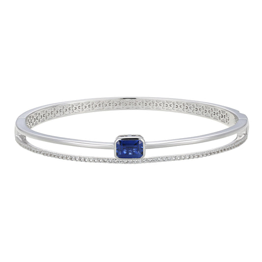 CB0208 - Split-Band Lab-Created Blue Sapphire Bangle | charles garnier