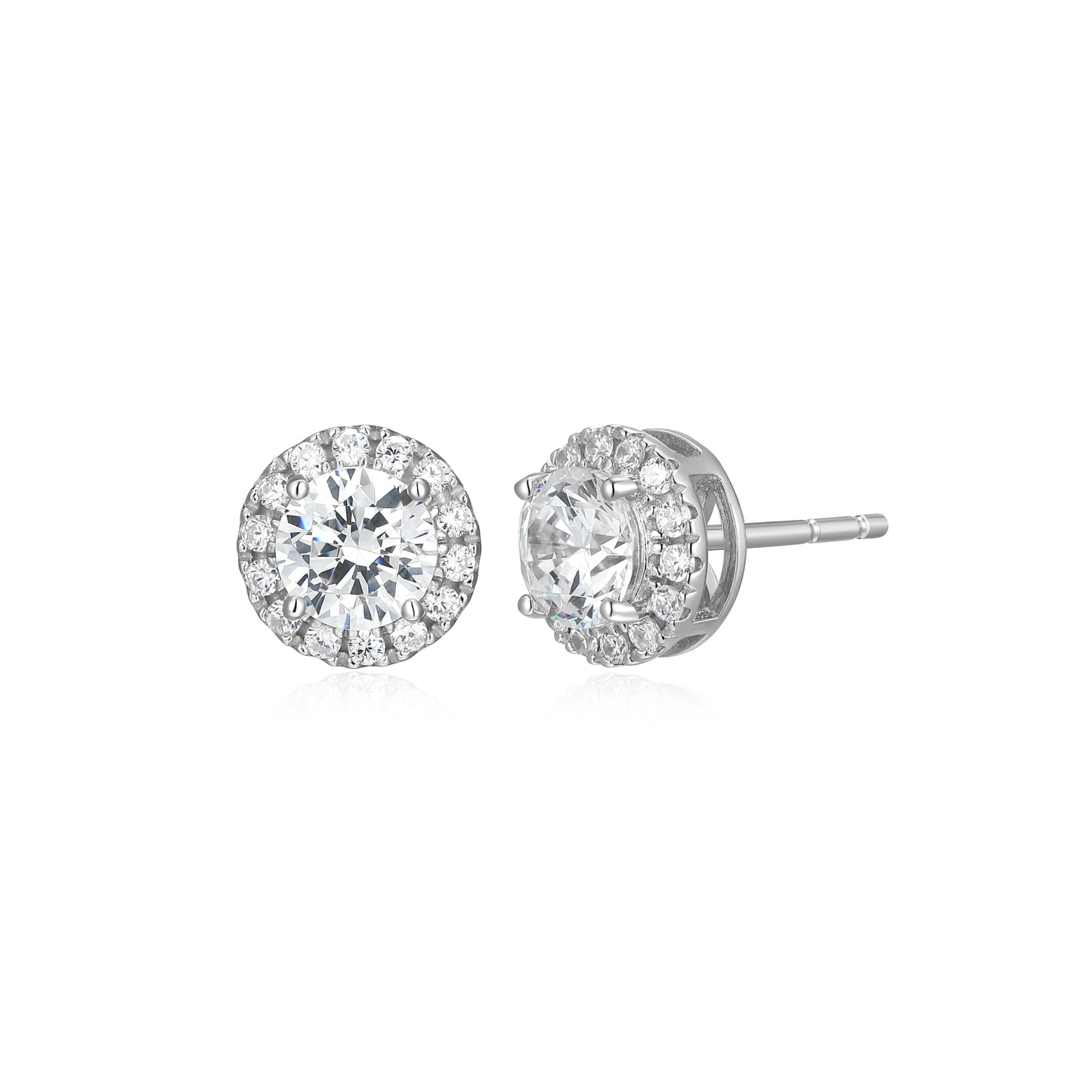ME0147W - Halo Stud Earrings | Monte Luna