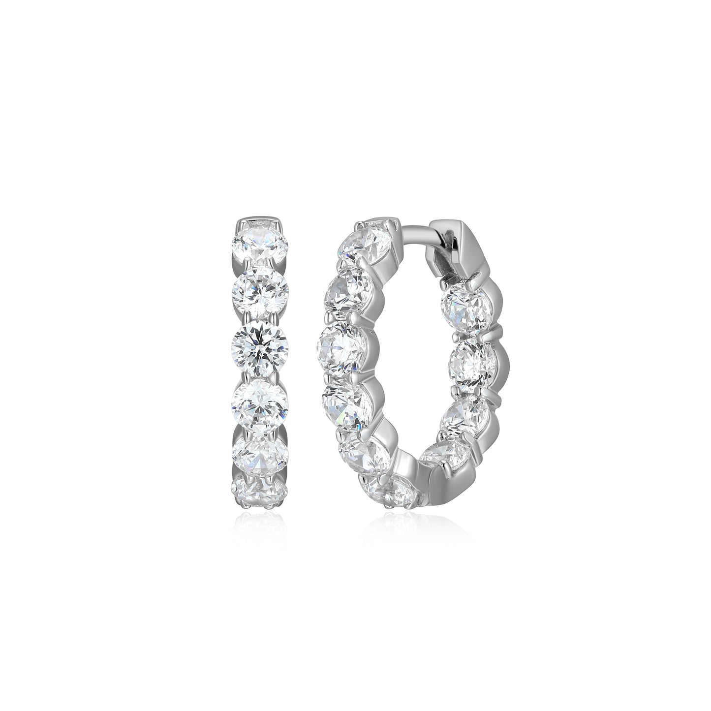 ME0156W - Inside-Out Hoop Earrings | Monte Luna