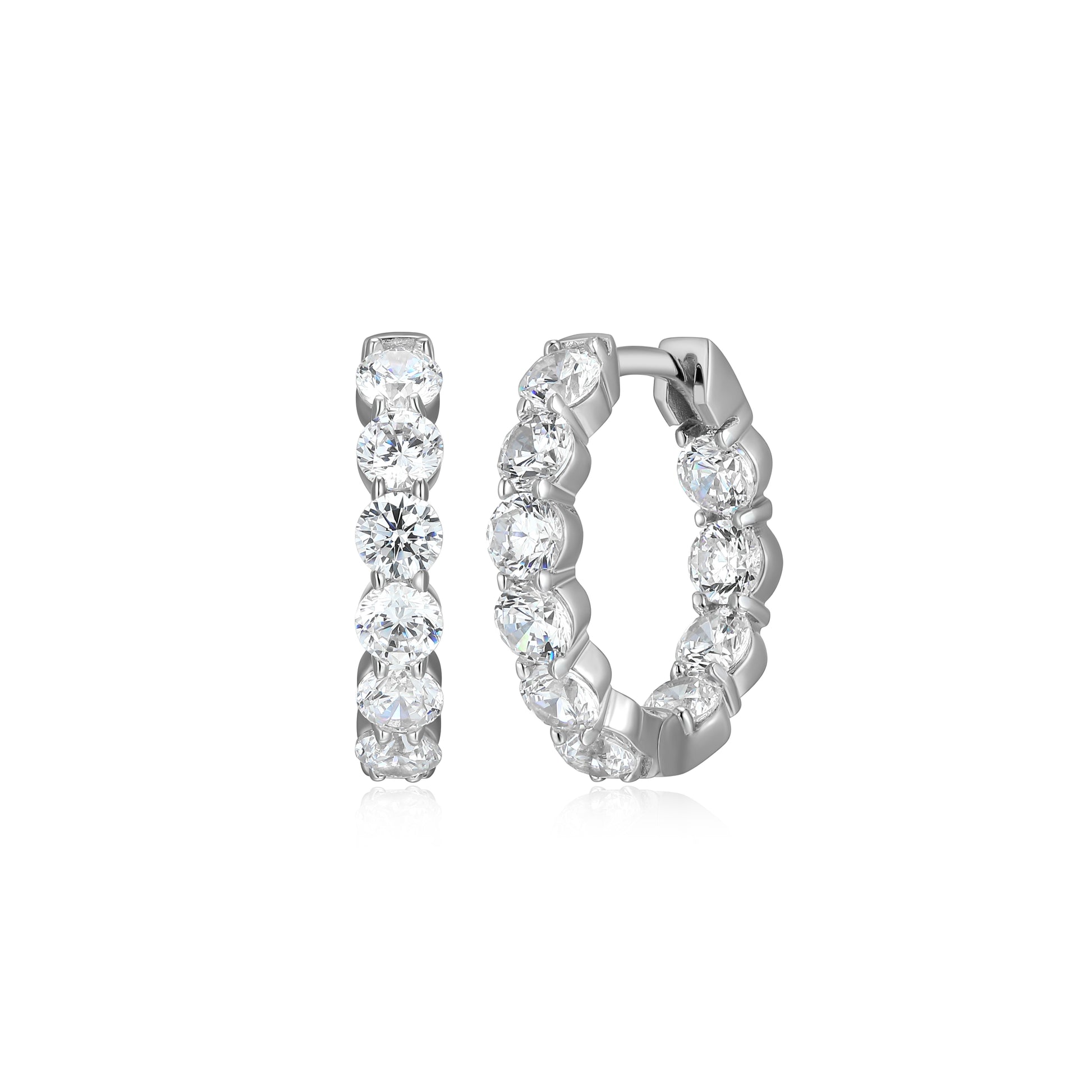 ME0156W - Inside-Out Hoop Earrings | Monte Luna