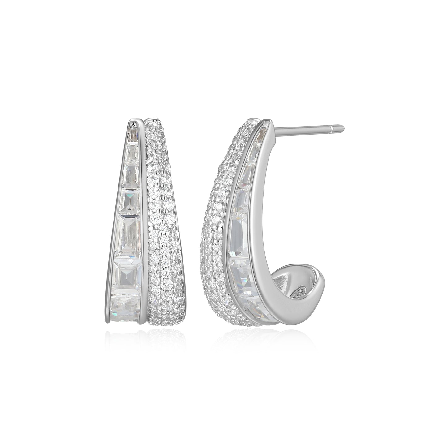 CE0223 - Baguette J-Hoop Earrings | Paris 1901