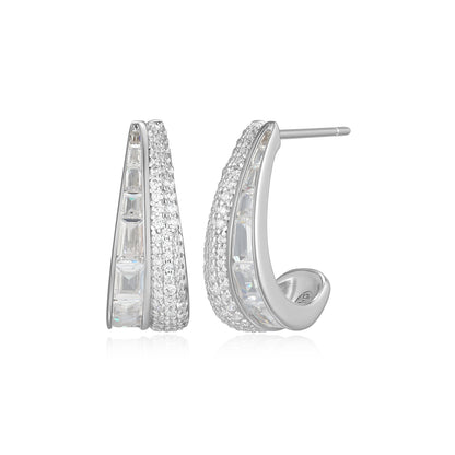 CE0223 - Baguette J-Hoop Earrings | Paris 1901