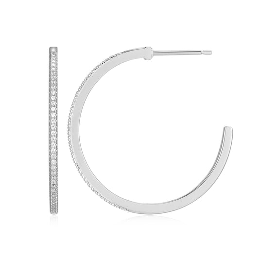 BE0277W - XL J-Hoop Earrings | m by monte luna