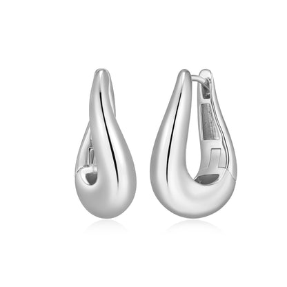 RE0240W - Fluid Hoop Earrings | reign