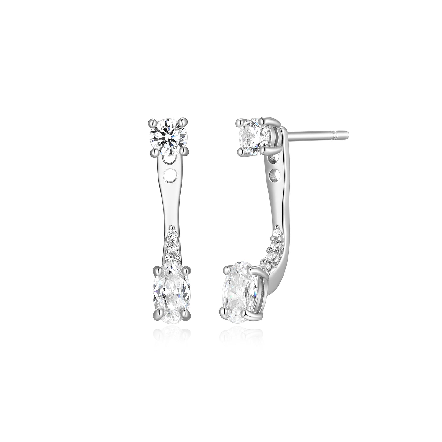 RE0252W - Front/Back Stud Drop Earrings | reign