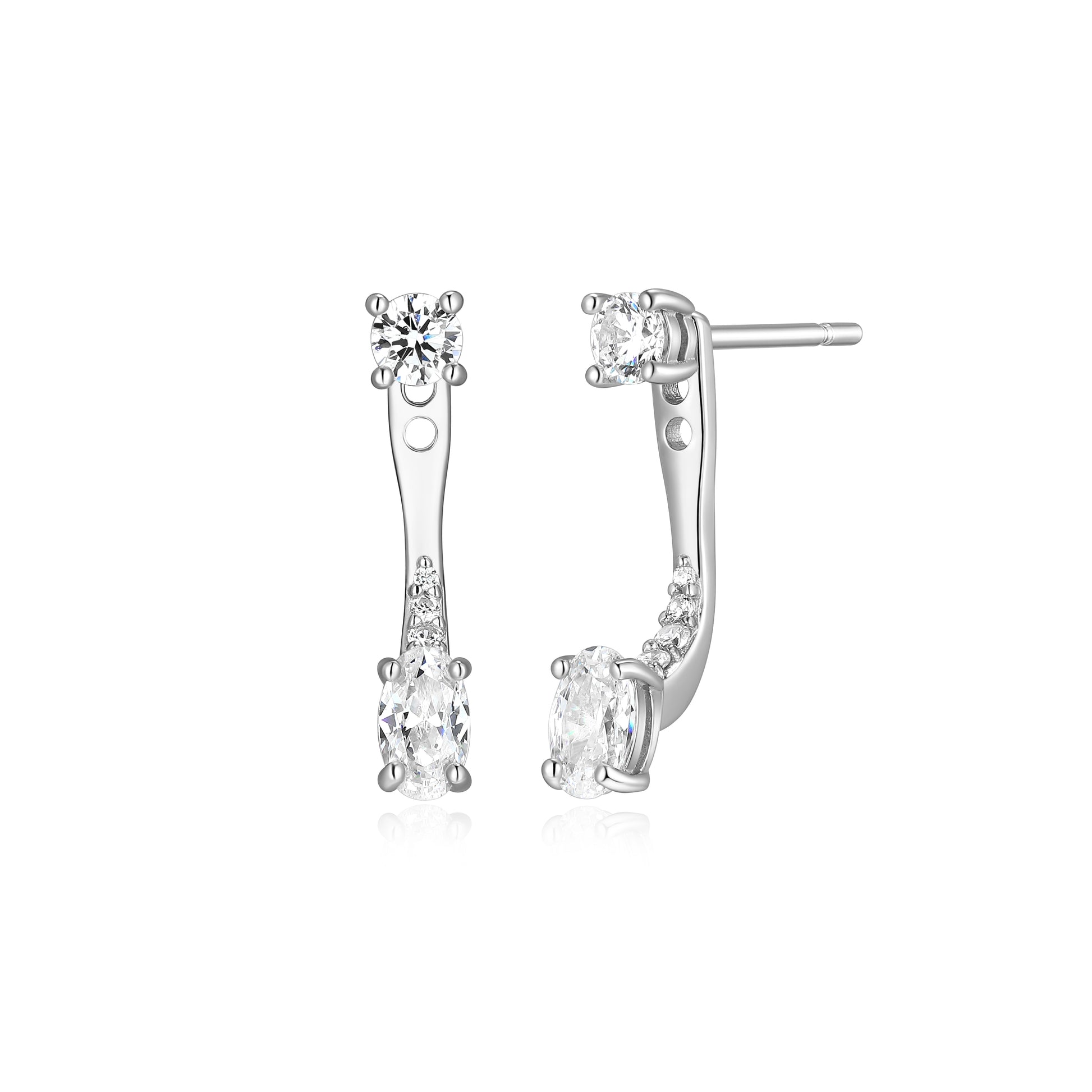 RE0252W - Front/Back Stud Drop Earrings | reign