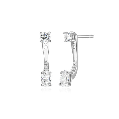 RE0252W - Front/Back Stud Drop Earrings | reign