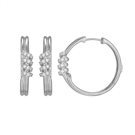 LE0243 - Eternal Twist Hoop Earrings | elle
