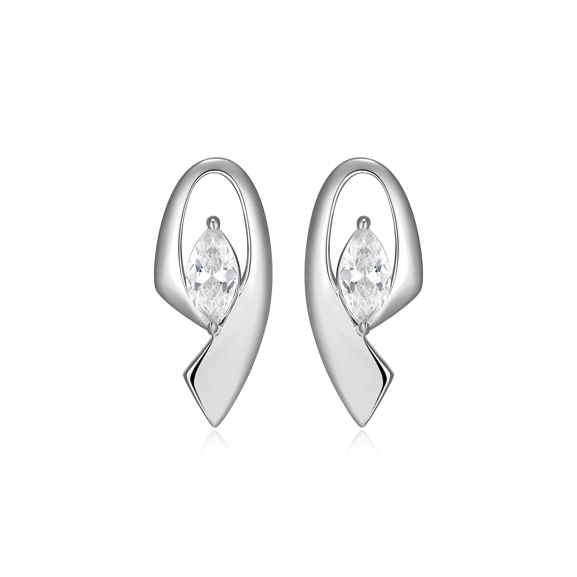 LE0276 - Marquise Ribbon Stud Earrings | Paris 1901