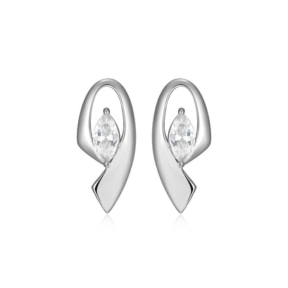 LE0276 - Marquise Ribbon Stud Earrings | Paris 1901