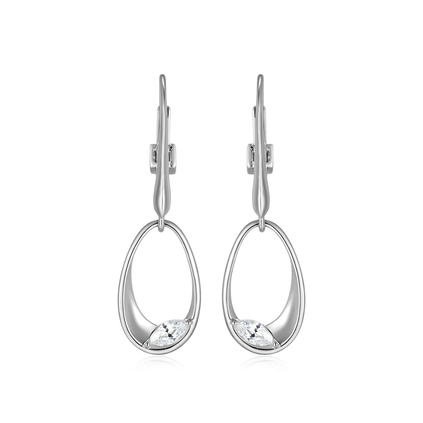 LE0278 - Sculpted Oval Leverback Earrings | Paris 1901