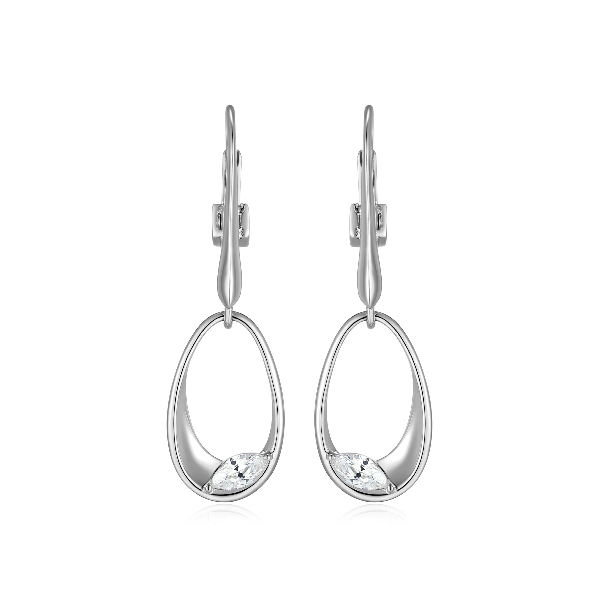 LE0278 - Sculpted Oval Leverback Earrings | Paris 1901