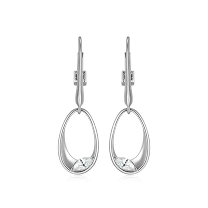LE0278 - Sculpted Oval Leverback Earrings | Paris 1901
