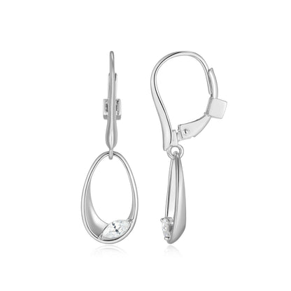 LE0278 - Sculpted Oval Leverback Earrings | Paris 1901