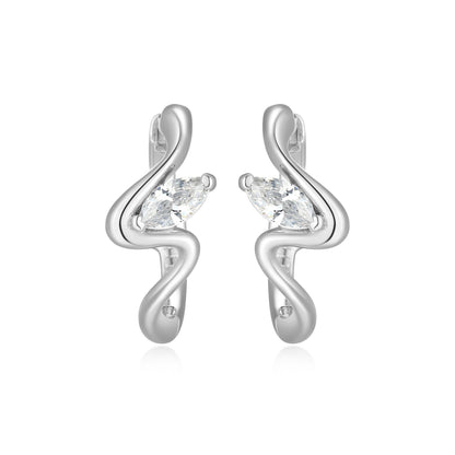 LE0280 - Marquise Flow Hoop Earrings | Paris 1901