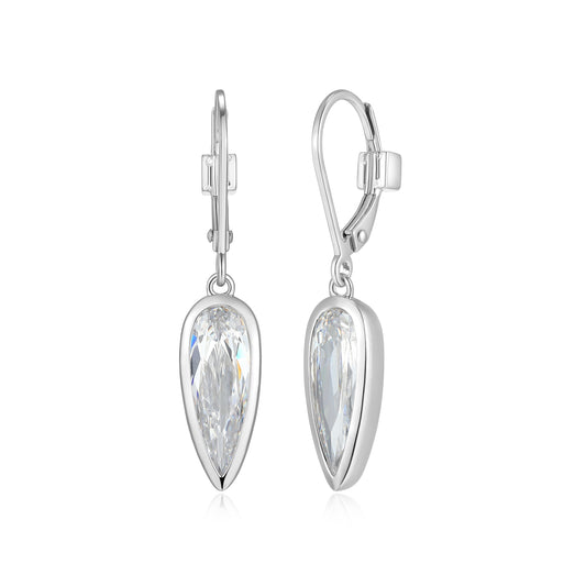 LE0290 - Lustre Inverted Pear Drop Earrings | elle
