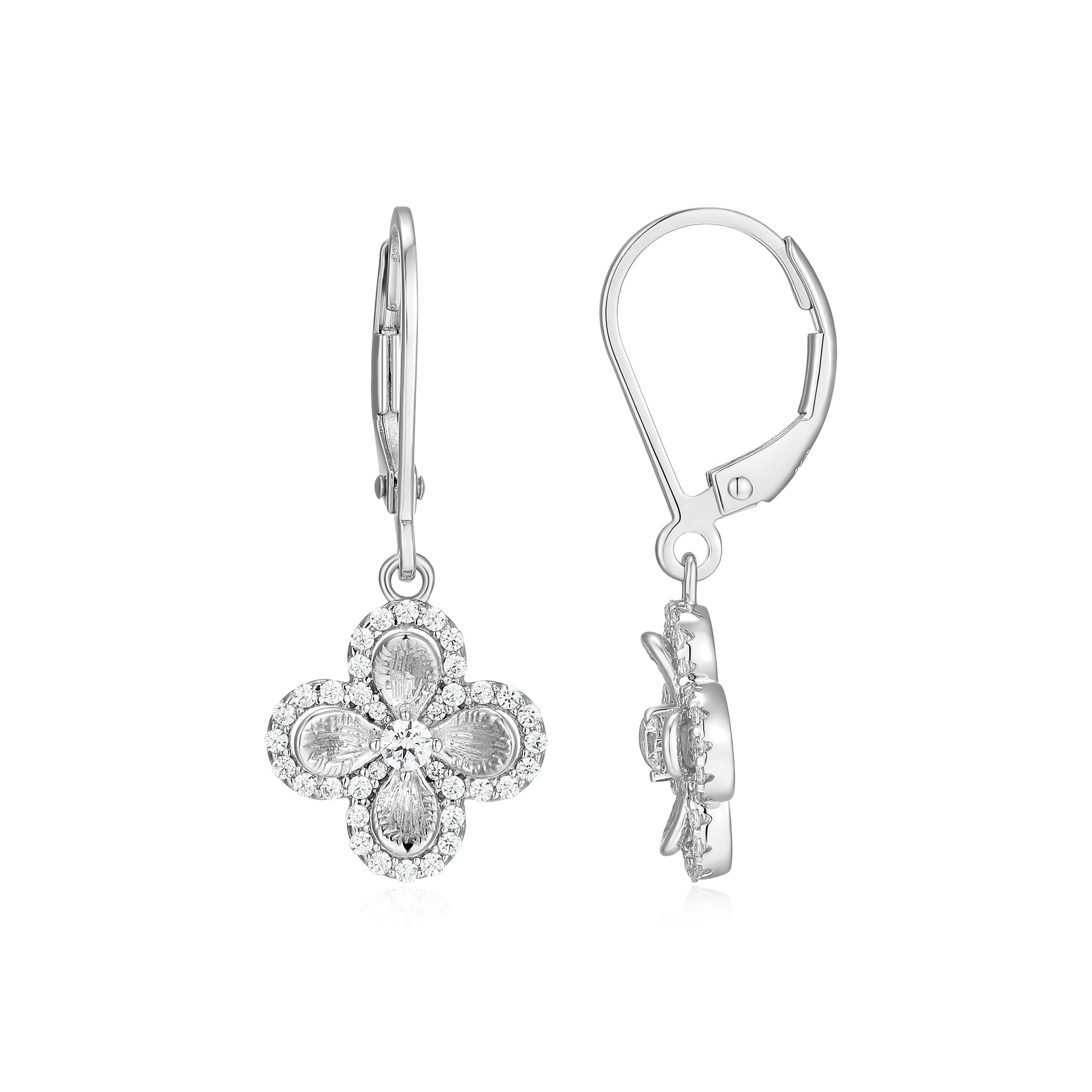 CE0204 - Flower Clover Leverback Earrings | charles garnier