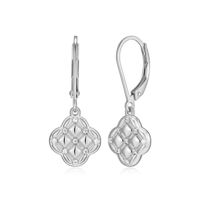 CE0218 - Quilted Clover Leverback Earrings | Paris 1901
