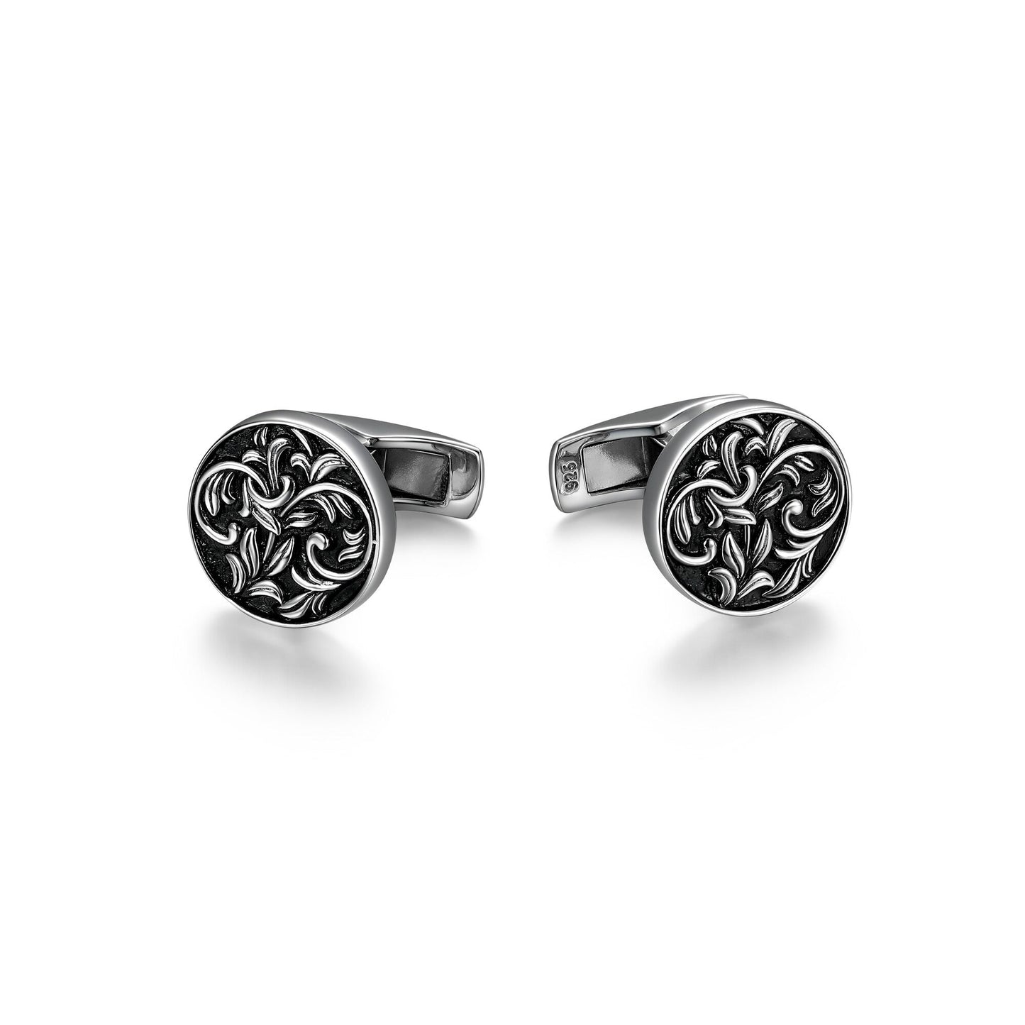 Black Chisel Sterling Silver Cufflinks - UC0039 | ethos