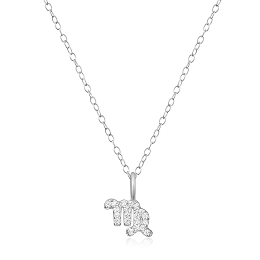 Virgo Constellation Pendant Necklace in Rhodium-Plated Sterling Silver | M by Monte Luna