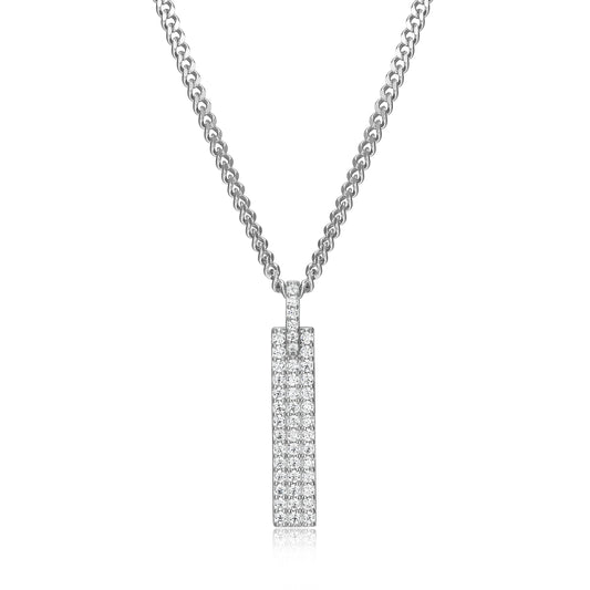 RN0213 - CZ Bar Pendant Necklace | reign