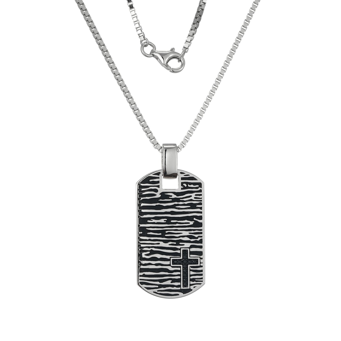 UN0114 - Timber Dog Tag Pendant Necklace | ethos
