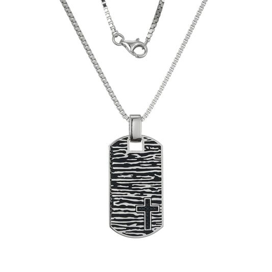 UN0114 - Timber Dog Tag Pendant Necklace | ethos