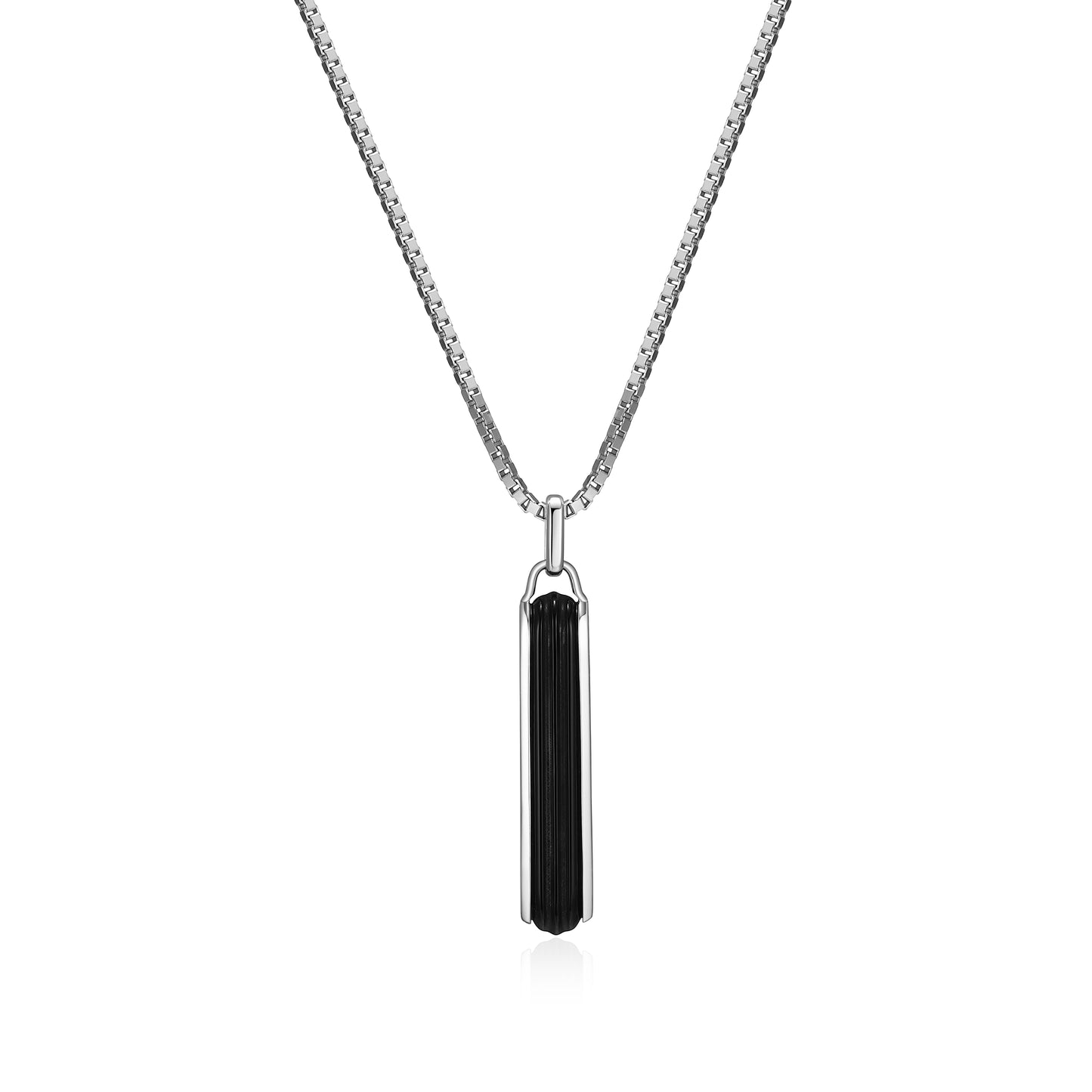 UN0126 - Linear Black Onyx Pendant Necklace | Paris 1901