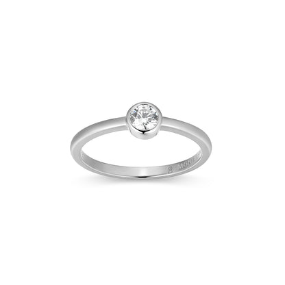 MR0158W6 - Bezel Promise Ring | Monte Luna