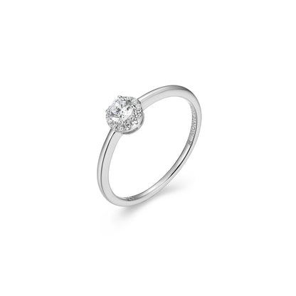 MR0157W6 - Halo Promise Ring | Monte Luna