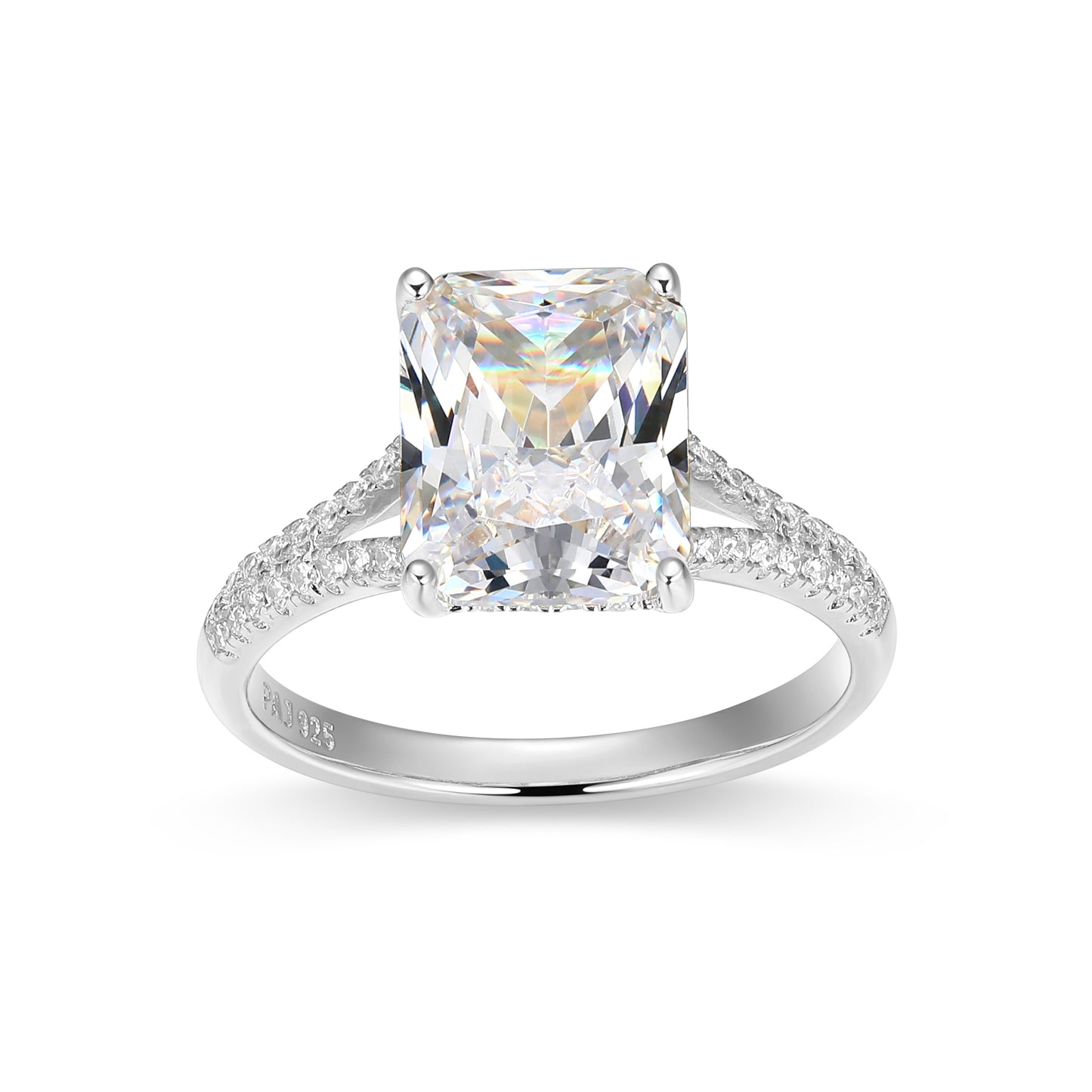 RR0215 - Solitaire Emerald-Cut CZ Ring | reign