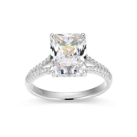 RR0215 - Solitaire Emerald-Cut CZ Ring | reign